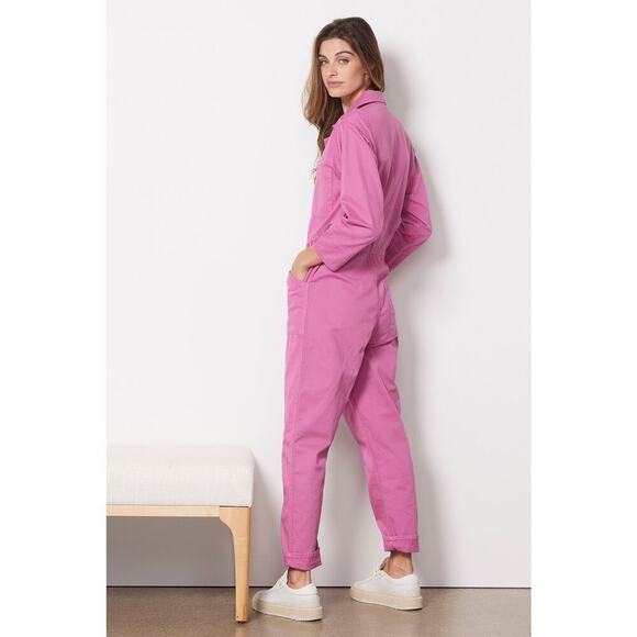 Pistola Tanner Long Sleeve Field Jumpsuit One Piece Levander Size L NWOT - Picture 3 of 11